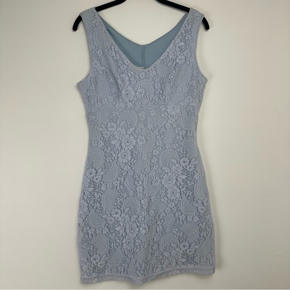 Mollster Dresses & Skirts - Vintage Women's Mini Dress 90's Size Medium Blue Lace Y2K Lined Coquette Floral